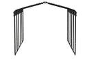 Arrow Carports Galvanized Steel Carport, Full-Size Metal Carport Kit, 12' x 24' x 9', Charcoal