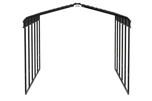Arrow Carports Galvanized Steel Carport, Full-Size Metal Carport Kit, 12' x 24' x 9', Charcoal