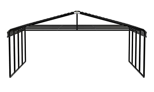 Arrow Carports Galvanized Steel Carport, Double Car Metal Carport Kit, 20' x 24' x 7', Charcoal