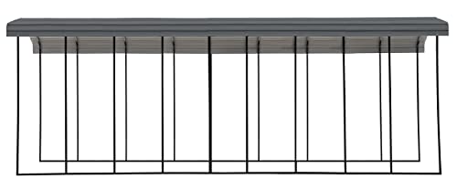 Arrow Carports Galvanized Steel Carport, RV Metal Carport Kit, 14' x 42' x 14', Charcoal