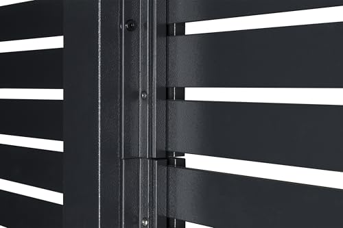 Sojag Meeru 9 ft. x 12 ft. Outdoor Aluminum Pergola with Rustproof Powder-Coated Frame, Welded Anchoring Plates, and Louvered Wall Design for Stylish Backyard Shade and Shelter