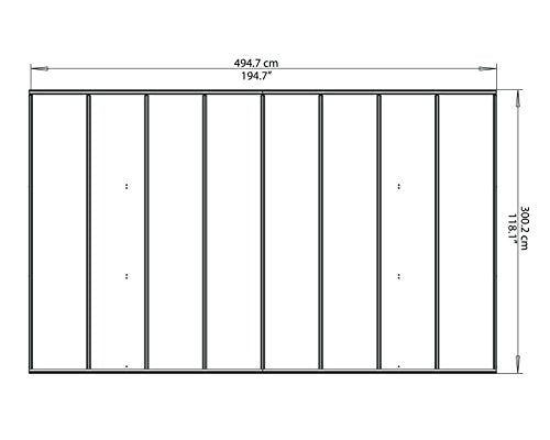 Palram - Canopia Arizona 10 Ft. x 16 Ft. x 9 Ft. Breeze 5000 Carport Aluminum Metal Frame and Polycarbonate Panels Car Port for Outdoor Driveway Car, Truck, RV, Trailer, Boat Storage (Gray/Bronze)