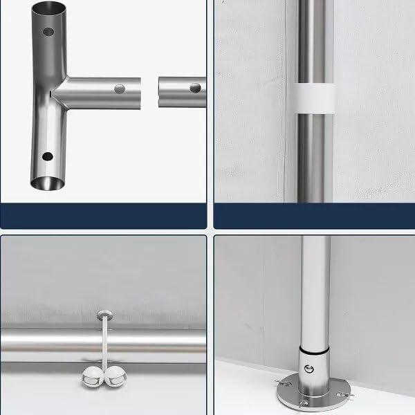 IDEALHOUSE 10x20ft Heavy Duty Carport with Roll-Up Windows - Portable Garage with Removable Sidewalls & Doors, All-Season Tarp Shelter for Cars, Trucks, Boats & Motorcycles (White)