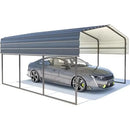7DEYAB Car Tent Garage Steel Canopy Carport Parking Hard Top Pergola Style with Metal Frame