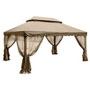 12 x 16 Ft Gazebo Replacement Canopy Top Cover and Netting