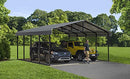 Arrow Carports Galvanized Steel Carport, Double Car Metal Carport Kit, 20' x 24' x 7', Charcoal