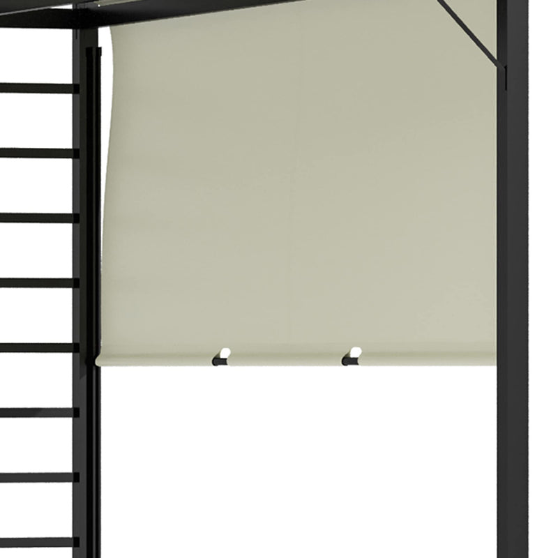 Outsunny 10' x 12' Outdoor Retractable Pergola, Patio Gazebo Canopy Adjustable Sun Shade Shelter for Backyard, Garden Activities, Beige