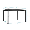 Mirador 111S Round Louvered Pergola Gazebo, 10Ft x 13Ft, Full Aluminum Frame, Adjustable Roof, Outdoor, Durable, Charcoal