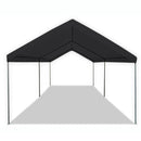 Caravan Canopy Domain 10 x 20 Foot Durable Portable Garage Carport Canopy Car Tent Sidewalls with Dual Zippers and Roll Up Door, Black (Anchor/Mounting Materials + Sidewalls Included)