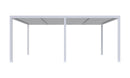 PURPLE LEAF Outdoor Louvered Pergola 12' x 20' White Aluminum Gazebo Pergola with 4 Independently Adjustable Rainproof Hardtop for Patio Garden Yard