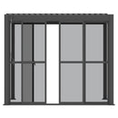 Mirador Accessory - 10' Sliding PC Door with Handle for Pergola 111 Series, 4-Piece Detachable Moveable Door, Easy Install Windproof UV-Resistant, Charcoal, not pergola