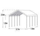 ShelterLogic 12' x 26' SuperMax Heavy Duty Steel Frame Quick and Easy Set-Up Canopy, white (25770)