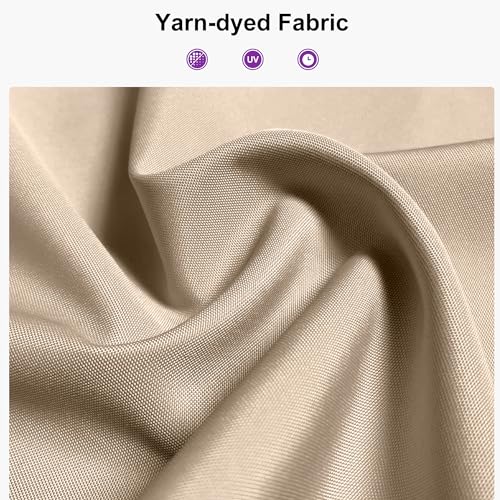 PURPLE LEAF 10' x 12' Outdoor Retractable Pergola Aluminum with DIY Sun Shade Canopy Patio Modern Heavy-Duty Brown Shelter for Garden Yard Pavilion Grape Trellis Porch, Beige