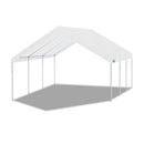 King Canopy Hercules 18-Feet by 20-Feet, 2-Inch Hammertone Steel Frame w/Buttons, 8-Leg, Carport, White