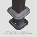 Domi 10x14 FT Outdoor Gazebo, Hardtop Gazebo with Galvanized Steel Double Roof, Metal Gazebos with Drainage System Patio Pergola for Patio Deck Backyard,Curtain and Netting, Brown