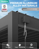 Louvered Pergola, 10 x 10 Aluminum Pergola, Outdoor Modern Design with Adjustable Roof and Hidden Drainage System, Durable for Gardens,Garden Yard, Deck (Dark Gray, 10x10)