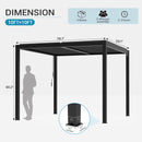 LVUYOYO Outdoor Louvered Pergola 10' x 10', Patio Aluminum Pergola with Adjustable Roof, Metal Gazebo for Backyard, Garden, Deck(Black)