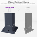 PURPLE LEAF 11' x 15' Adjustable Louvered Pergola with Drainage System Aluminum Outdoor Pergola with White Sun Shade Roof Hardtop Gazebo Metal Patio for Deck Backyard Garden