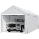 ADVANCE OUTDOOR 12x20 ft Heavy Duty Carport Garage Shelter, Adjustable Height (6.5-11ft) Waterproof Canopy with Removable Sidewalls for Cars, RV, Boat, Truck, Party - White