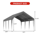 13x20FT Heavy Duty Carport Canopy Portable Garage Shelter, Waterproof & UV Protected for Party Tent, Outdoor Car Storage, Durable Vehicle Protection Shed