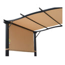 Outsunny 8' x 10' Retractable Pergola Canopy Steel Frame Polyester Fabric Gazebo with Retractable Canopy Shade Awning