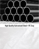 IDEALHOUSE 10x20ft Heavy Duty Carport with Roll-Up Windows - Portable Garage with Removable Sidewalls & Doors, All-Season Tarp Shelter for Cars, Trucks, Boats & Motorcycles (White)