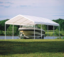 ShelterLogic 12' x 26' SuperMax Heavy Duty Steel Frame Quick and Easy Set-Up Canopy, white (25770)
