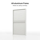 PURPLE LEAF Outdoor Louvered Pergola Accessory Aluminum Shutter Wall Divider Side Shade Privacy Screen Three Panels a Complete 12' Side Fixed Louvered Wall, Pergola Not Included