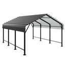 JAMFLY 12X15 FT Carport, Heavy Duty Carport Canopy with Galvanized Steel Roof and Frame, Metal Carport Upgraded Extra Large Garage for Pickup, Boat, Car and Tractors