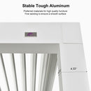 PURPLE LEAF Outdoor Louvered Pergola 12' x 12' White Aluminum Pergola Modern Shade Gazebo with 2 Independently Adjustable Rainproof Hardtop for Patio Garden Yard