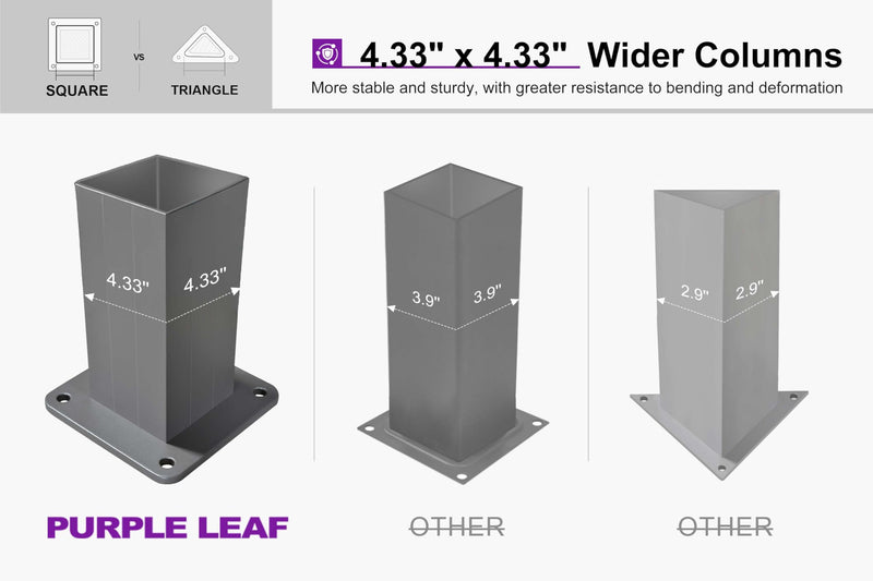 PURPLE LEAF Louvered Pergola 12' x 16' Outdoor Full Aluminum Pergola with Adjustable Rainproof Roof Modern Retractable Patio Hardtop Gazebo for Deck Backyard Garden Slate Grey