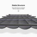 PURPLE LEAF 10' X 13' Outdoor Retractable Pergola with Sun Shade Canopy Patio Metal Shelter for Porch Garden Beach Pavilion Grill Gazebo Modern Yard Grape Trellis Pergola, Gray