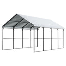 VEVOR Heavy Duty Metal Carport, 12' x 20' Outdoor Carport with Galvanized Steel Frame & Roof, Car Tent Garage Shade with Removable Sidewalls, Multi-Use Car Shelter for Pickup, Boat, Car & Tractors