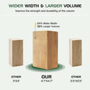 AMERLIFE 13x15 Hardtop Gazebo, Spruce Wood Gazebo with Storage Bar Counter, Outdoor Pavilion with Double Iron Roof, for Patio, Lawns, Garage, Black + Natural Wood