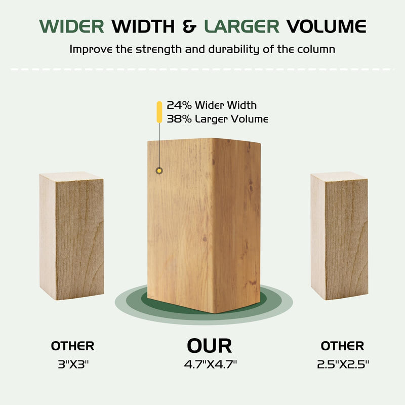 AMERLIFE 13x15 Hardtop Gazebo, Spruce Wood Gazebo with Storage Bar Counter, Outdoor Pavilion with Double Iron Roof, for Patio, Lawns, Garage, Black + Natural Wood