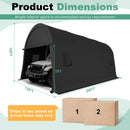 COBIZI Carport 12x20 FT Heavy Duty, Portable Garage, Carport Canopy with All-Steel Metal Frame & Vents, Round Style Outdoor Storage Shed for Car, Truck, Boat, Patio Furniture Anti-Snow Waterproof