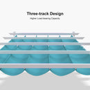 PURPLE LEAF 10' X 13' Outdoor Retractable Pergola with Sun Shade Canopy Cover White Patio Metal Shelter for Garden Porch Yard BBQ Beach Gazebo Grape Trellis Pergola, Turquoise Blue