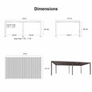 PURPLE LEAF Louvered Pergola 14' × 20' Outdoor Hardtop Gazebo Sun Shade with Adjustable Canopy Patio Aluminum Retractable Roof for Outside Deck Backyard Pavilion