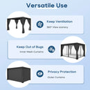 10'×13' Outdoor Louvered Pergola, Aluminum Outdoor Louvered Pergola Patio with Adjustable Roof for Outdoor Deck, Backyard, Garden (10X13FT)