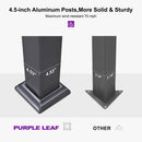 PURPLE LEAF Louvered Pergola 92KS 10' x 14' with Integrated LED Strip Lights Aluminum Outdoor Pergola with Adjustable Louvered Roof for Patio Deck Garden Yard Gray