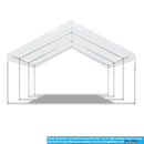 King Canopy Hercules 18-Feet by 20-Feet, 2-Inch Hammertone Steel Frame w/Buttons, 8-Leg, Carport, White