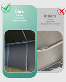 Hipicute 10 x 20 x 10 Ft Heavy Duty Carport with 180G Side Walls, Front and Rear Doors, Portable Garage for Trucks, Boats, and SUVs - Gray