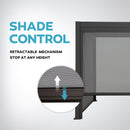 Mirador Accessory - 10Ft Side Adjustable Pull Down Screen for Mirador pergola 111S and 111DA, Enhance Outdoor Living Space with Pull-Down Sun Shade, Wind Block, UV Resistant, Charcoal, not pergola