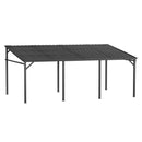 MUPATER 12'x 20' Outdoor Pergola on Clearance with Metal Frame, Lean to Pergola Gazebo, Wall-Mounted Heavy Duty Awnings for Patio, Deck, Porch and Backyard