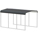 Xilingol Metal Carport, Heavy Duty Carport Canopy with Galvanized Steel Frame and Roof, Outdoor Storage Shed, Car Tent Garage Shelter for Pickup, Truck, Boat and Tractor, Grey (10x15 FT)