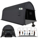 COBIZI Carport 12x20 FT Heavy Duty, Portable Garage, Carport Canopy with All-Steel Metal Frame & Vents, Round Style Outdoor Storage Shed for Car, Truck, Boat, Patio Furniture Anti-Snow Waterproof