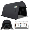 COBIZI Carport 10x15 FT Heavy Duty, Portable Garage, Carport Canopy with All-Steel Metal Frame & Vents, Round Style Outdoor Storage Shed for Car, Truck, Boat, Patio Furniture Anti-Snow Waterproof