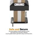 Modern Shade Hardtop Gazebo 12' x 16' with 4 LED Lights, Outdoor Gazebo with Double Roof, Aluminum Frame, Patio Pavilion with USB Charging Port Deck, Mosquito Netting and Curtains, Wood Looking