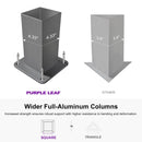 PURPLE LEAF Louvered Pergola 10' x 13' Outdoor Full Aluminum Pergola with Adjustable Rainproof Roof Modern Retractable Patio Hardtop Gazebo for Deck Backyard Garden Slate Grey