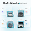ADVANCE OUTDOOR 12x20 ft Heavy Duty Carport Garage Shelter, Adjustable Height (6.5-11ft) Waterproof Canopy with Removable Sidewalls for Cars, RV, Boat, Truck, Party - White